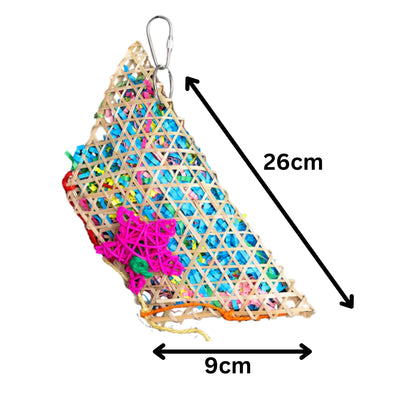 Bamboo Woven Filled Purse Bird Toy