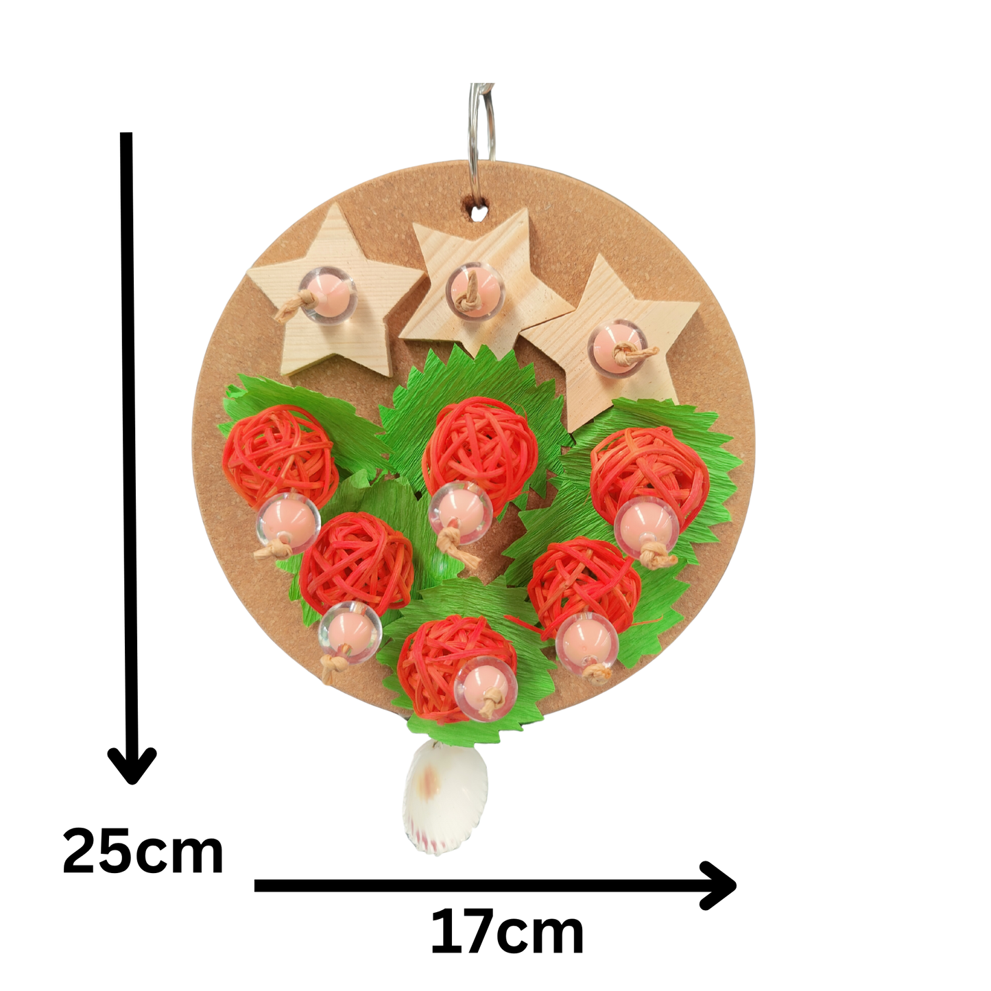 measurements of the berry plate bird toy