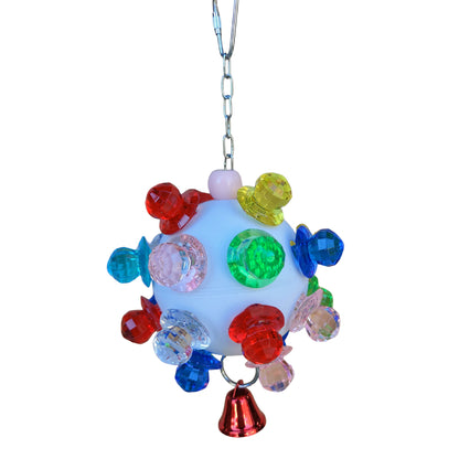 large diamond dummy ball bird toy