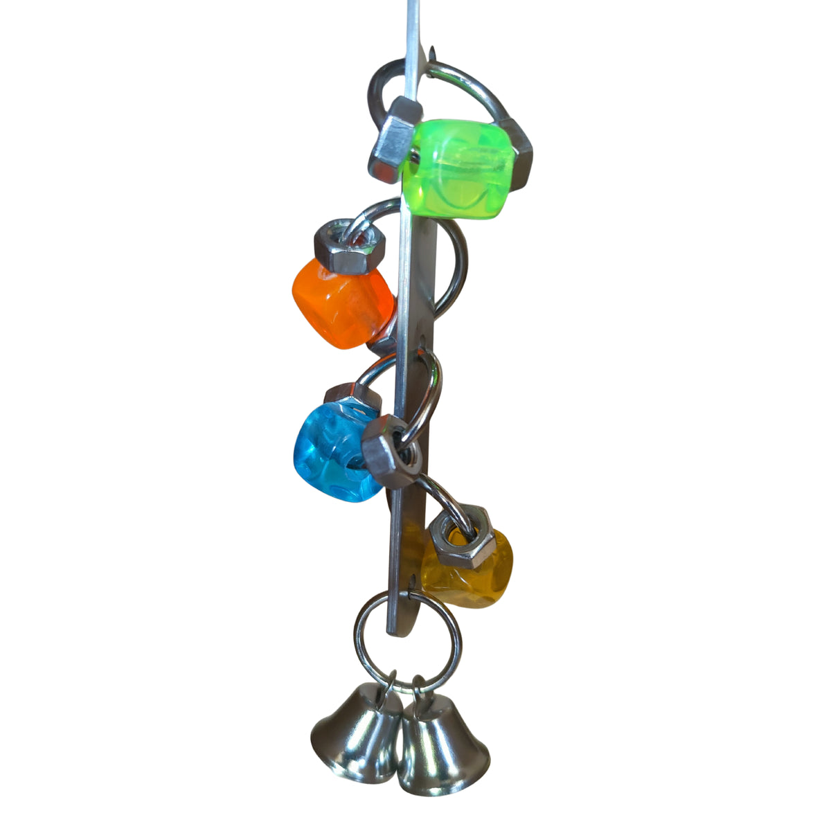Stainless Steel Nuts and Cubes Bird Toys Lou Lou Bells Bird Toys