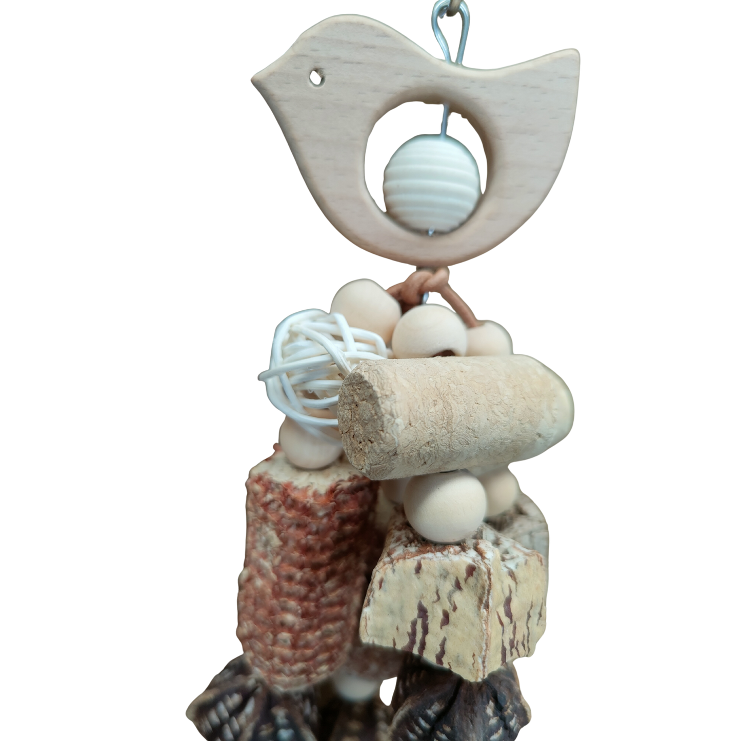 close up of the birdie bits bird toy