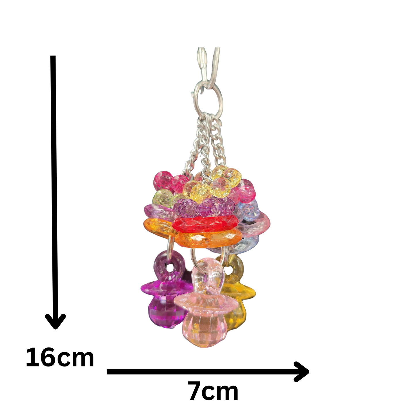 measurements of the bling bling bling bird toy