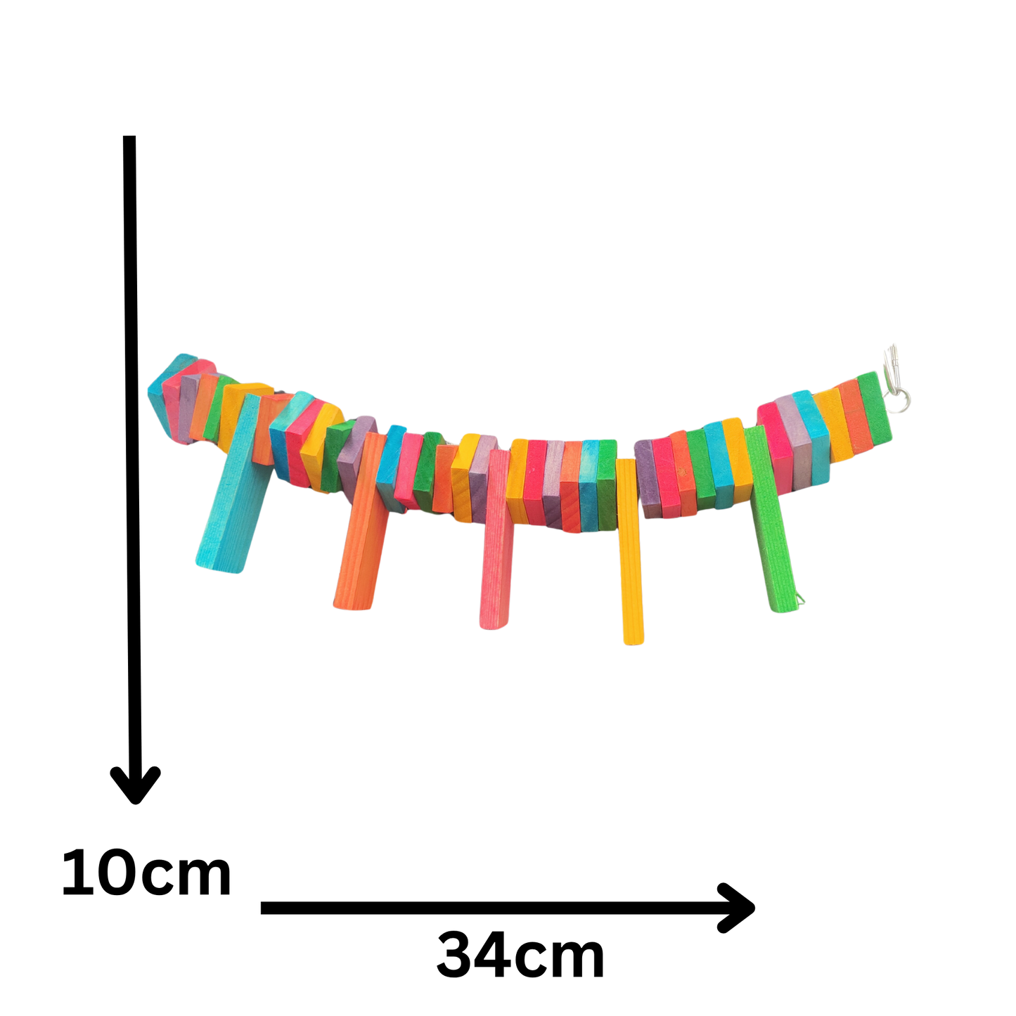 measurements of the block across bird toy