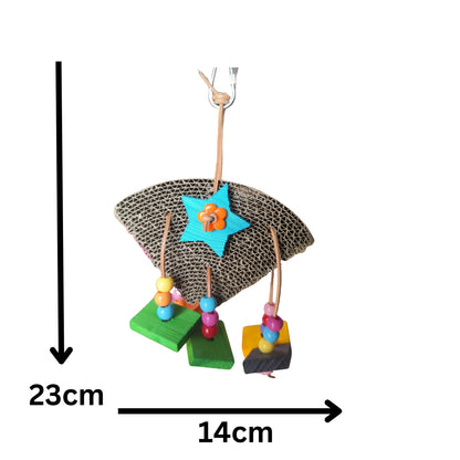 measurements of the cardboard slice bird toy