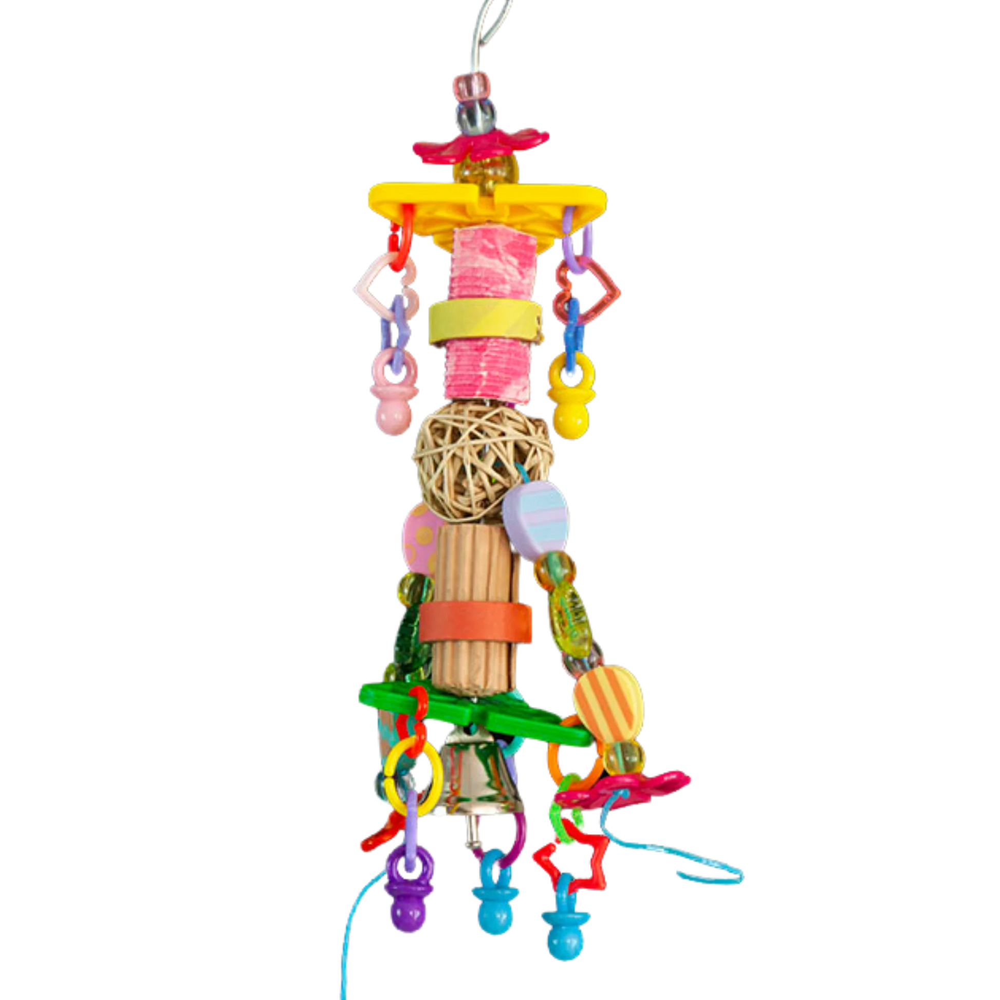 loads of bits and pieces with cardboard cane plastic bird toy