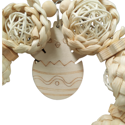 close up of the chick ring bird toy