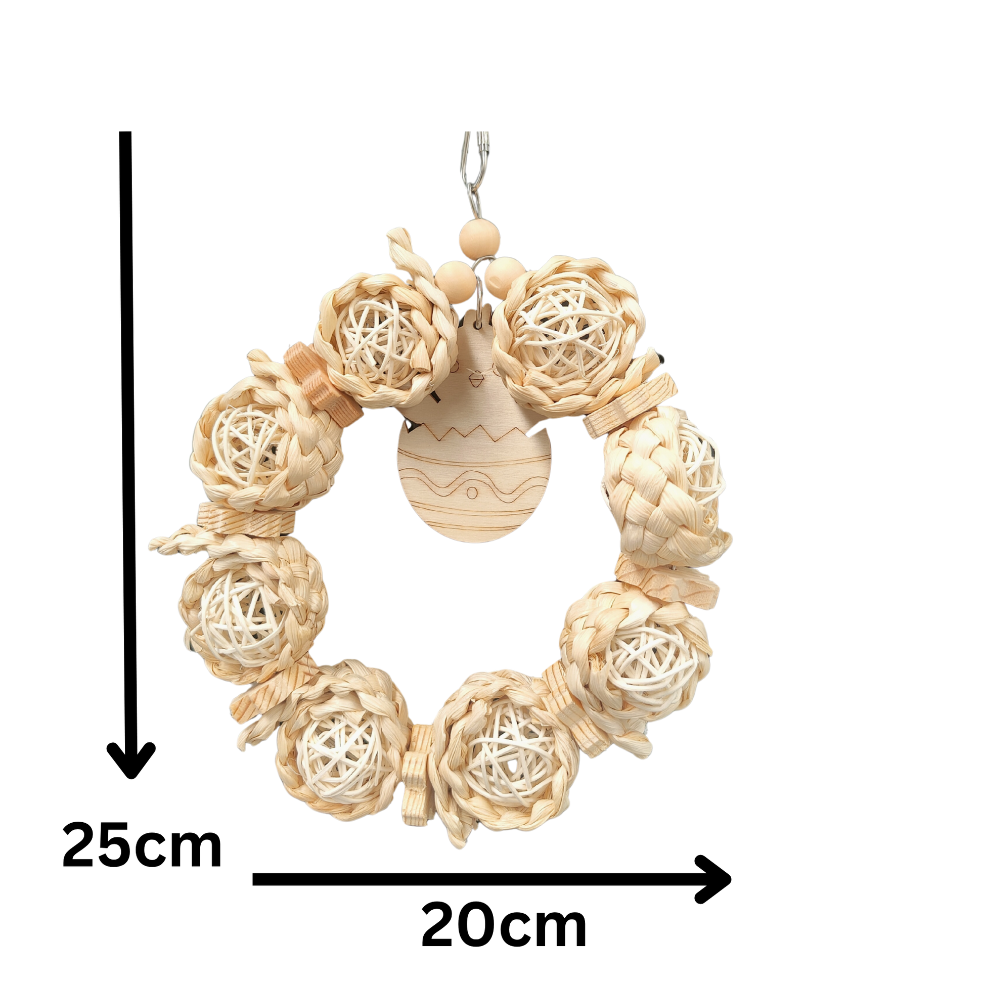 measurements of the chick ring bird toy