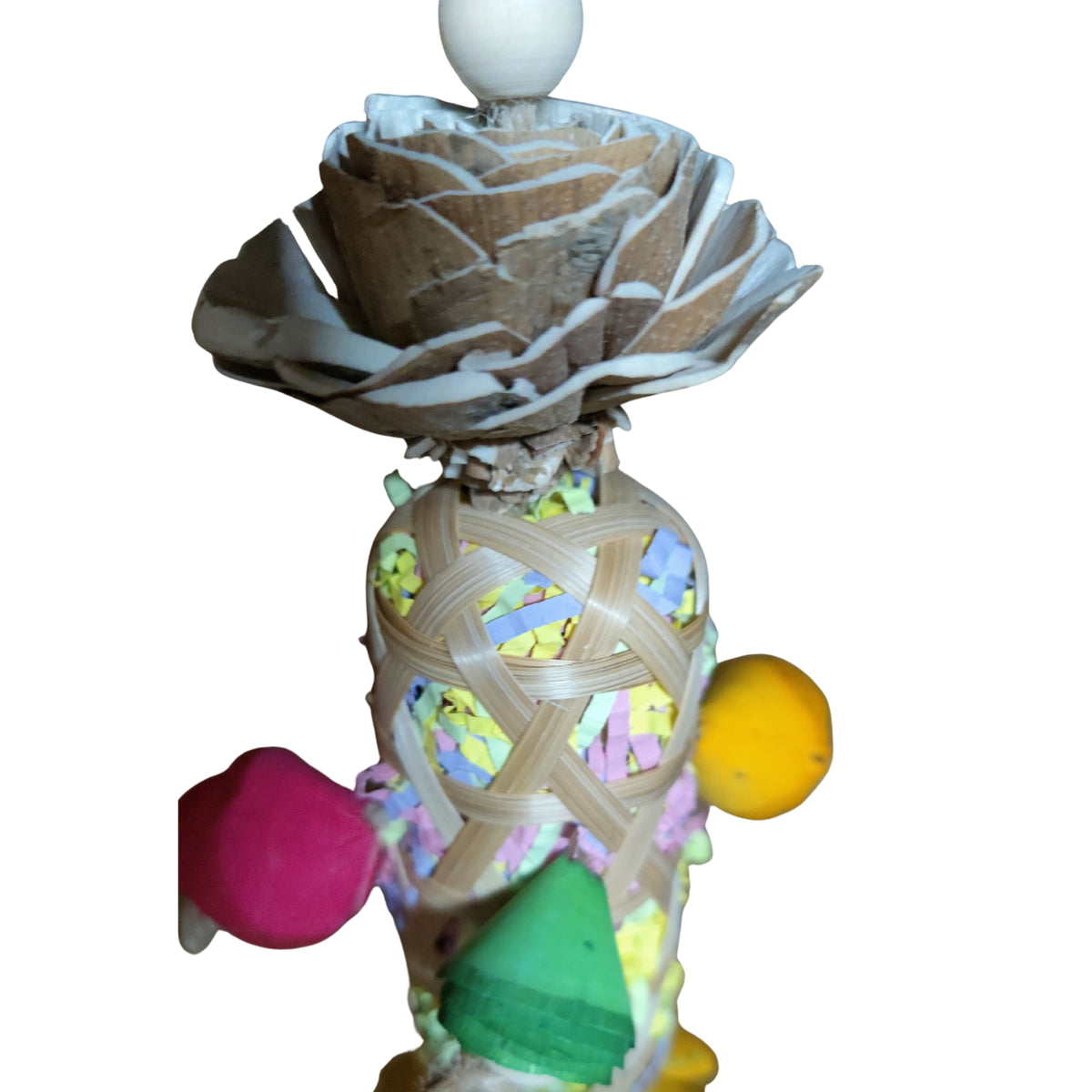 Coloured Flower Tower Bird Toy Lou Lou Bells Bird Toys