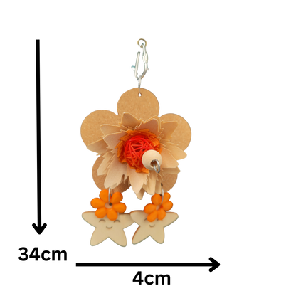 measurements of the cork bouquet bird toy