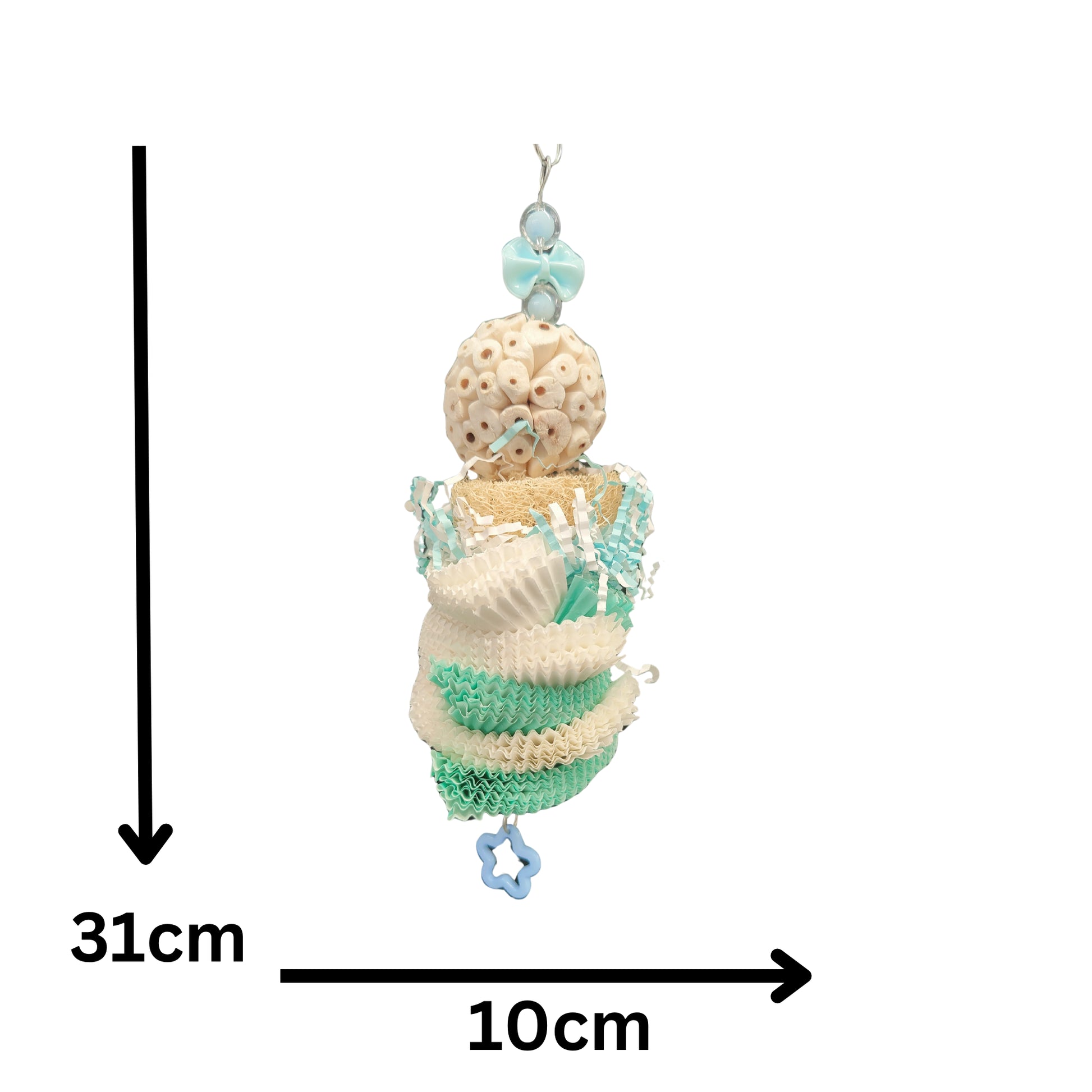 measurements cupcake stack bird toy