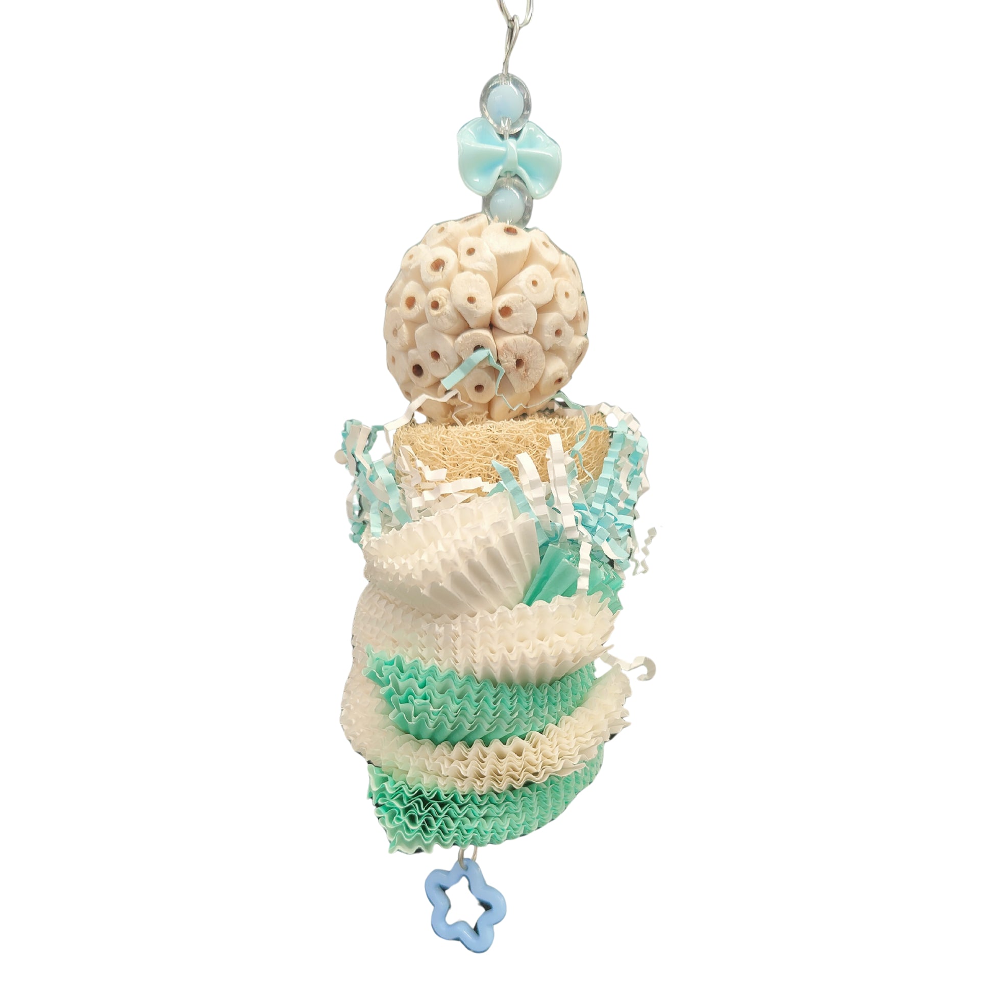 cupcakes with sola ball top bird toy