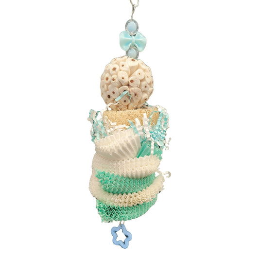 cupcakes with sola ball top bird toy
