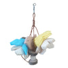 all natural material made to make the bird toy look like a cute bird