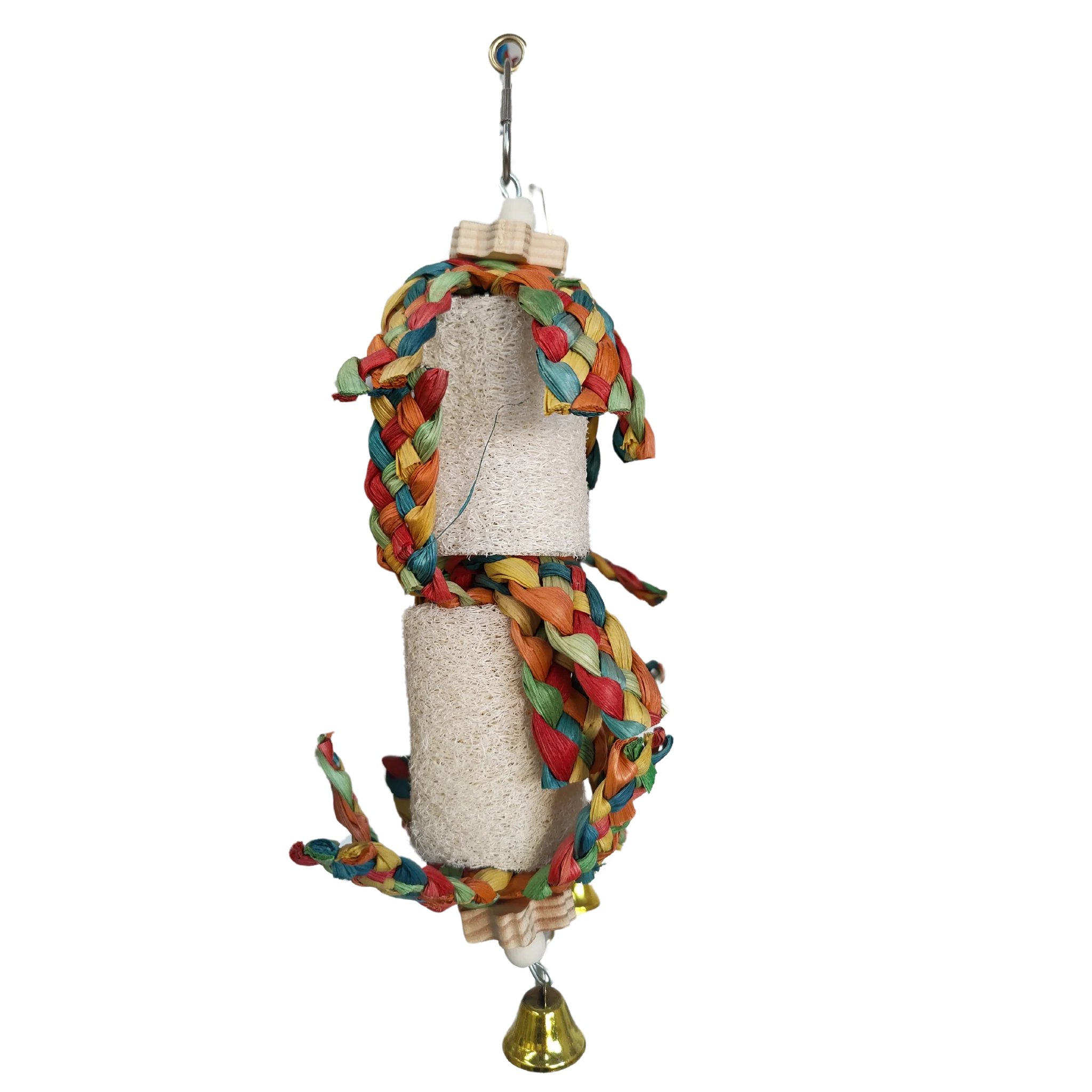 Lufa Customized Double Lufa Rolls Bird Toy - Lou Lou Bells Bird Toys