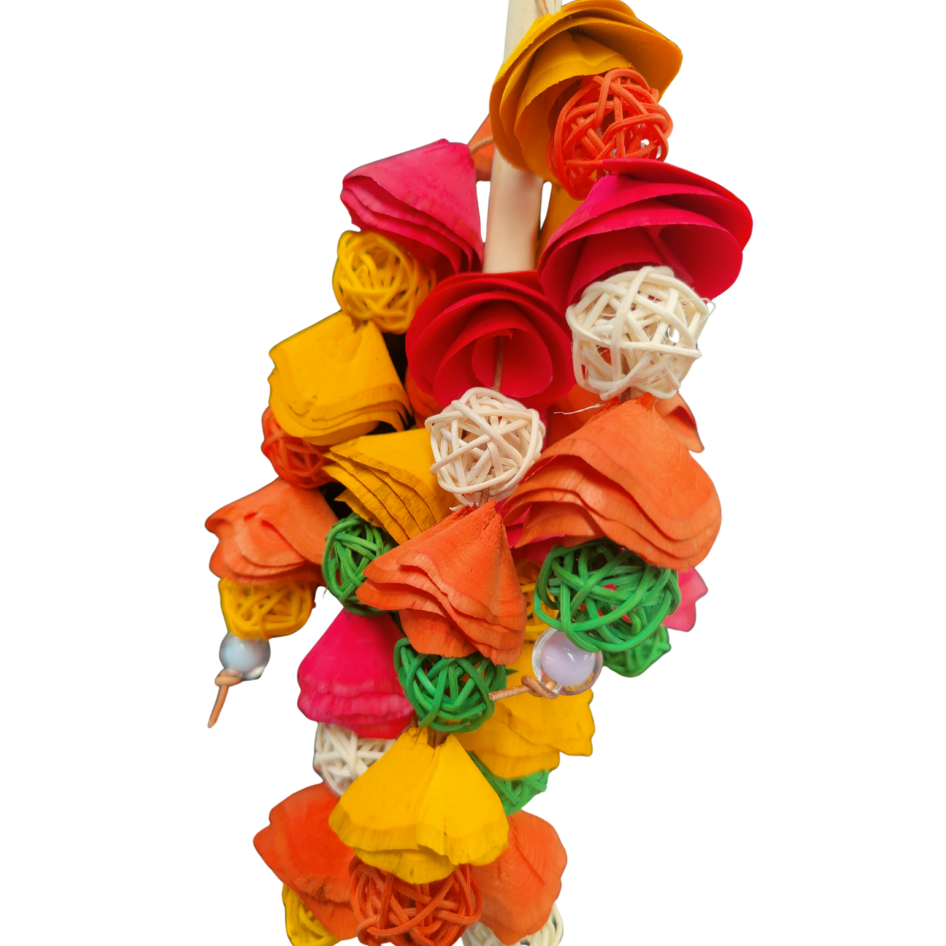 close up of the dangling bouquet