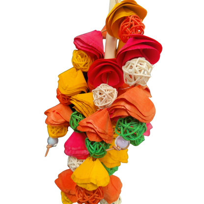 close up of the dangling bouquet