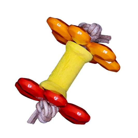 Flower Spindle Bird Foot Toy Lou Lou Bells Bird Toys