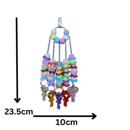 measurements of the five fun keys bird toy