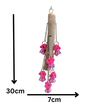 measurements of the flowers bells pull bird toy