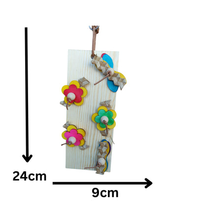 measurements of the flower board bird toy