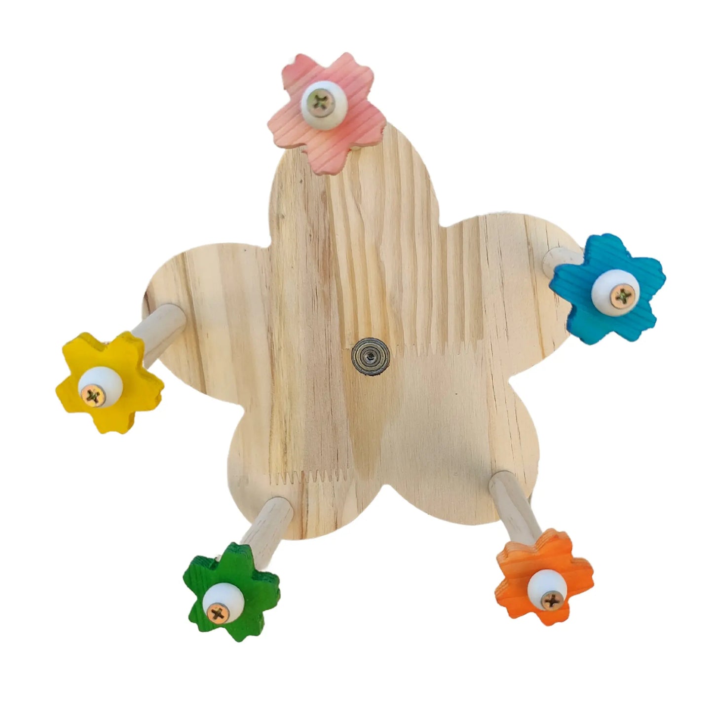flower spinner that mounts to the side of the cage