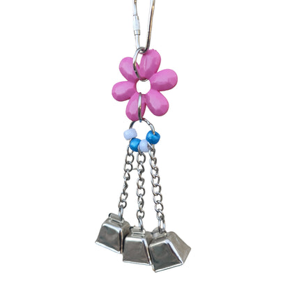 Flower with 3 Cow Bells Bird Toys Lou Lou Bells Bird Toys