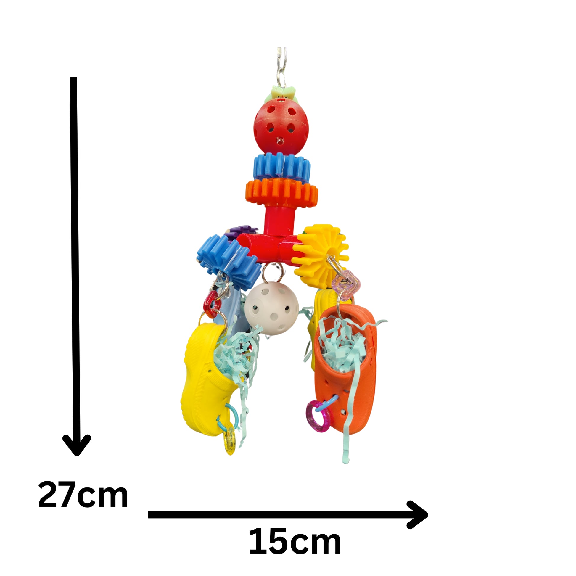 measurements four crocs bird toy