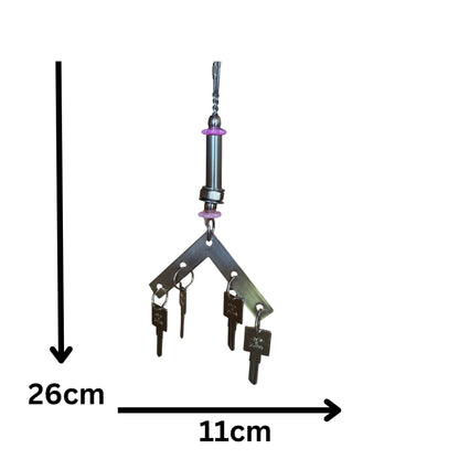 Stainless Steel 4 Keys Bird Toy Lou Lou Bells Bird Toys