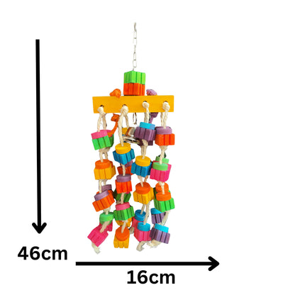 measurements of the groovy dangle blocks bird toy
