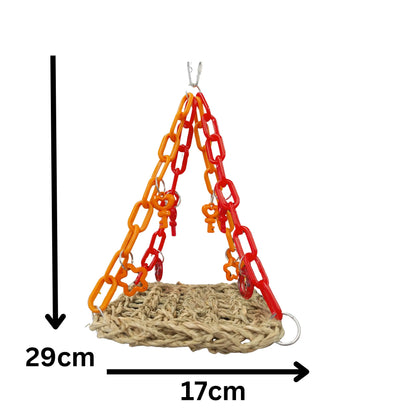 measurements of the hanging mat swing bird toy