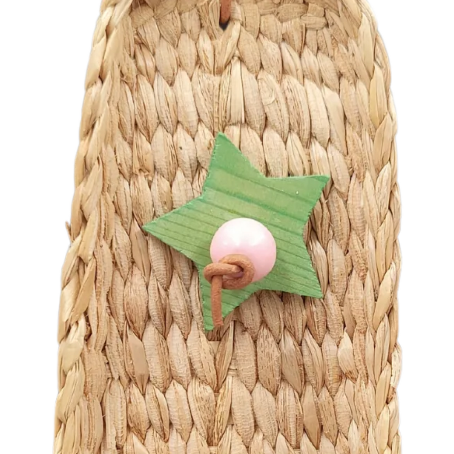 Hanging Natural Shoe With Cane Ball Bird Toy