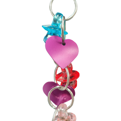 close up heart bling bird toy