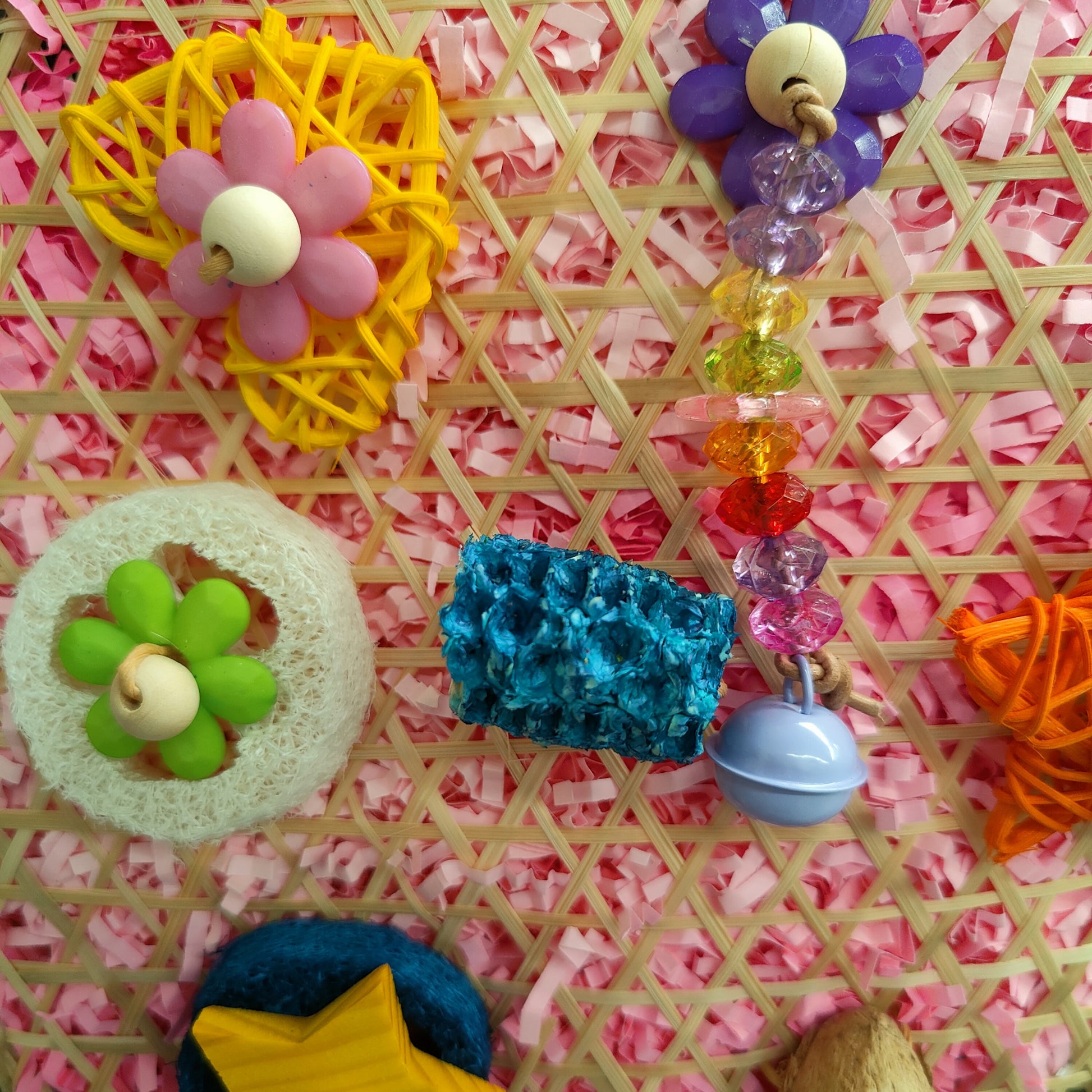 close u[p of the hexy bird toy