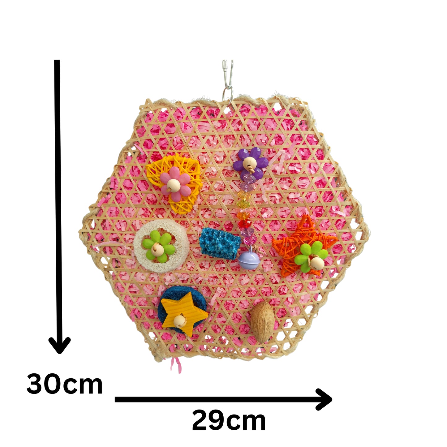 measurements of the hexy bird toy