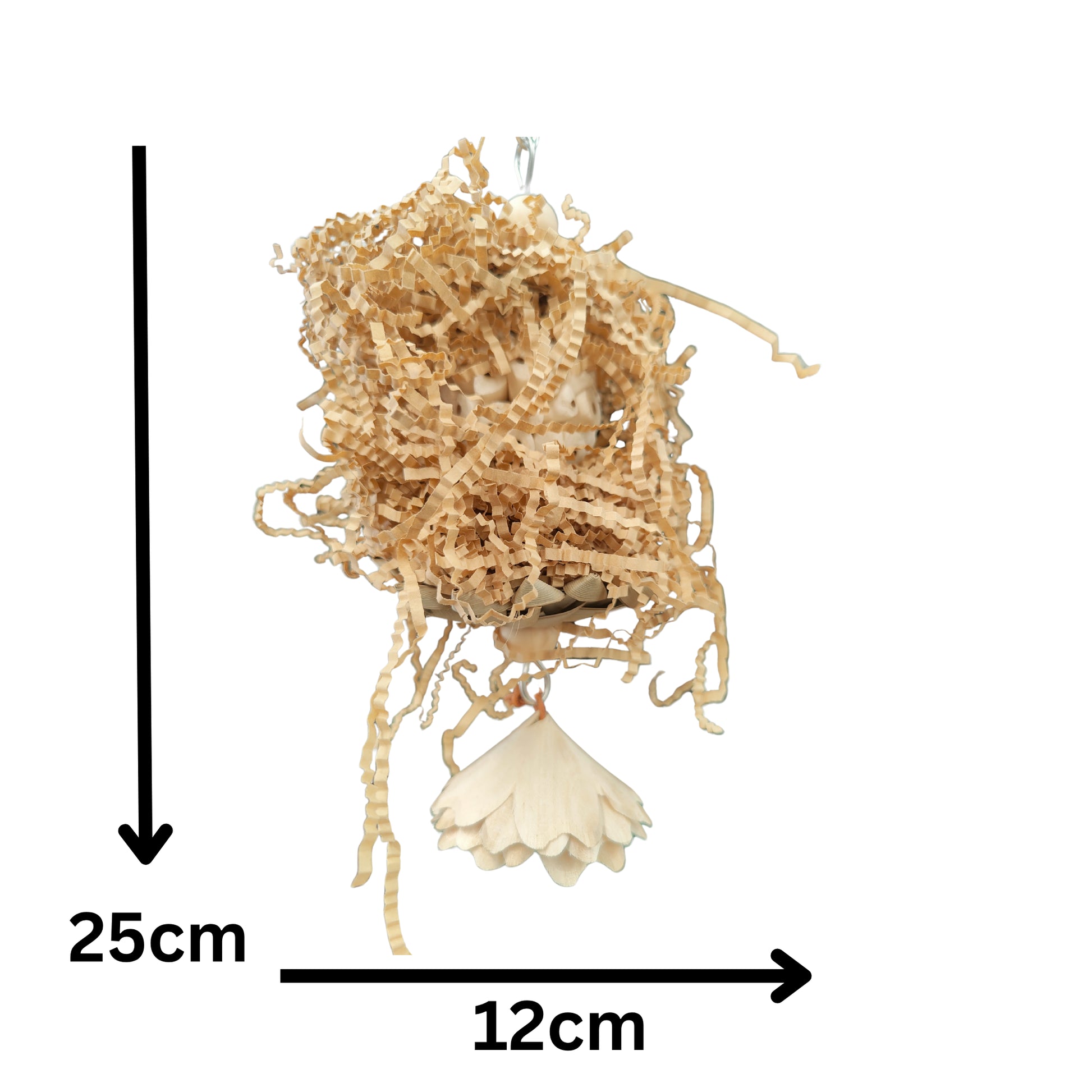 measurement of hidden sola balls bird toys