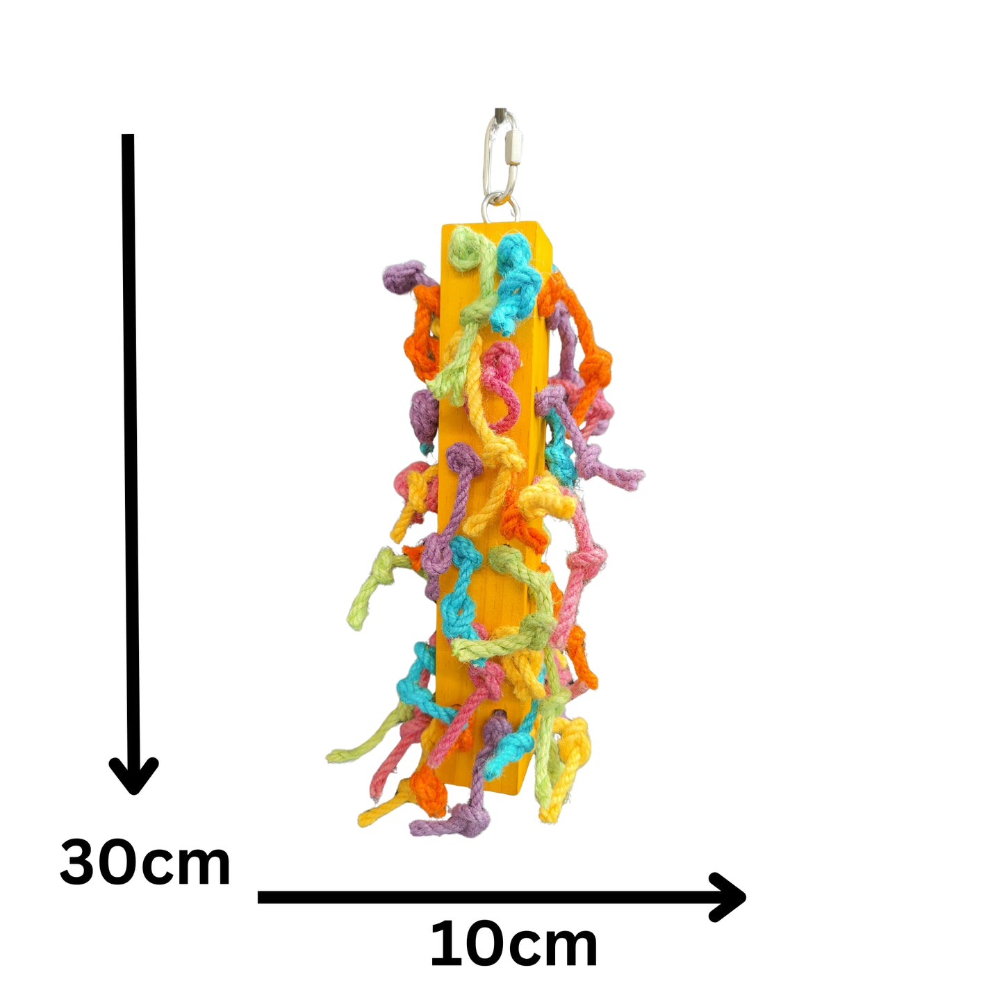 measurements of the knotty bird toy
