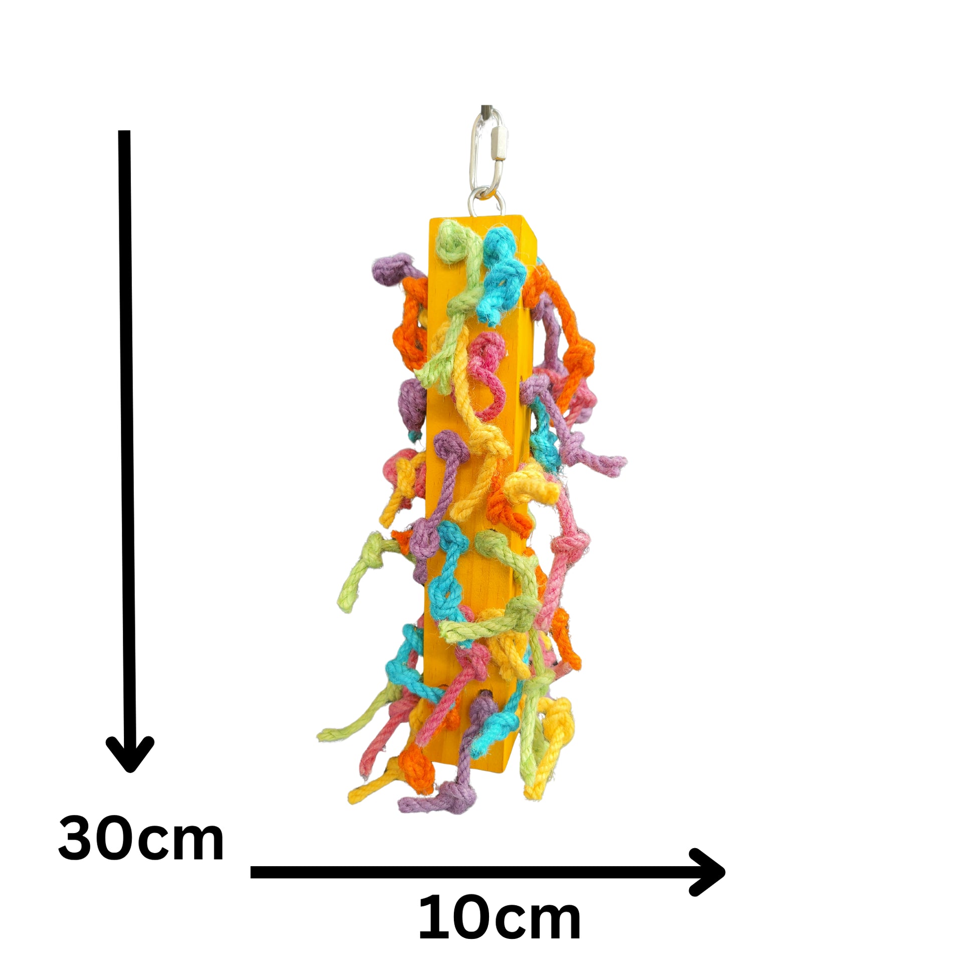 measurements of the knotty bird toy
