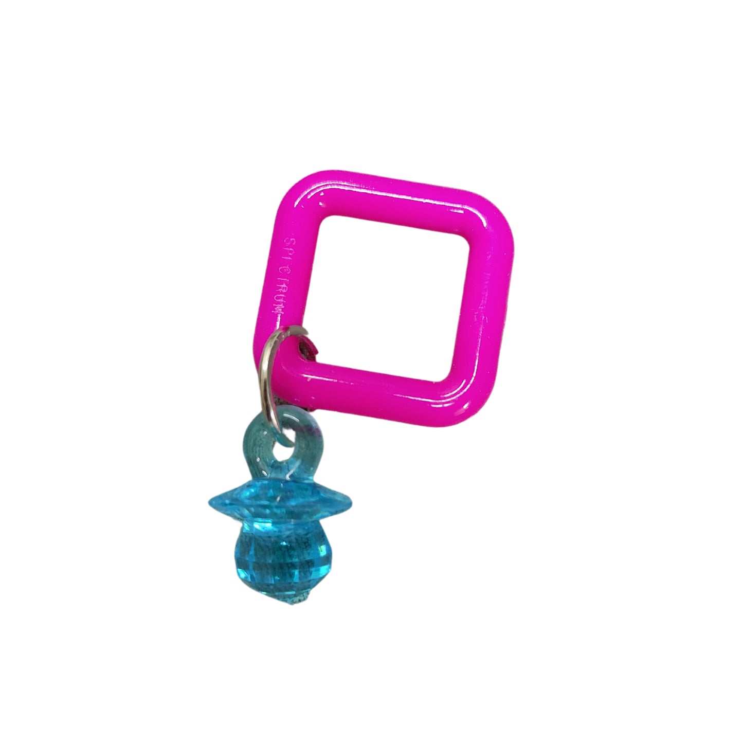 large bling dummy on an acrylic square foot toy