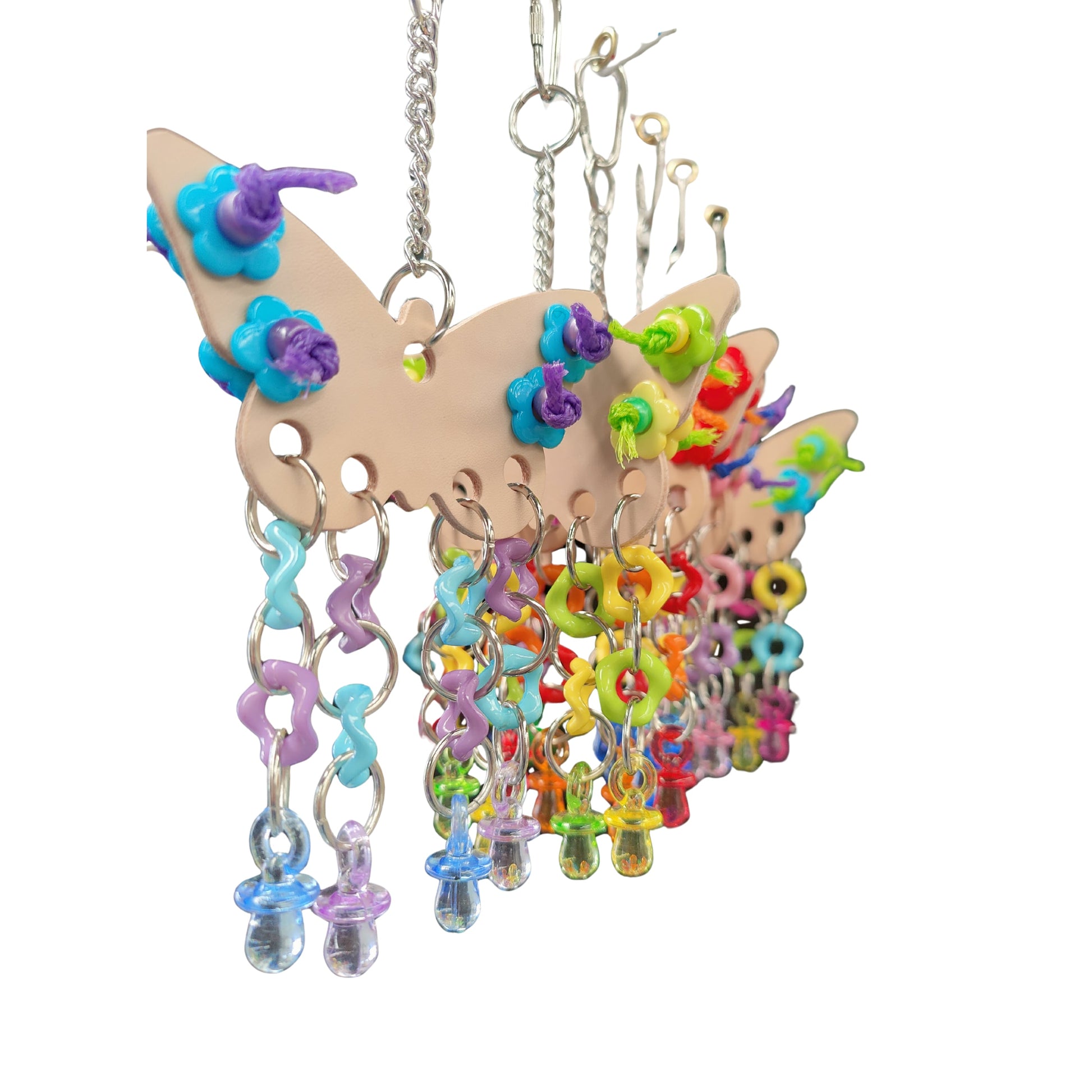 Leather Butterfly Bird Toy Lou Lou Bells Bird Toys