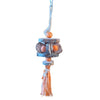 Natural wood and beads hula bird toy