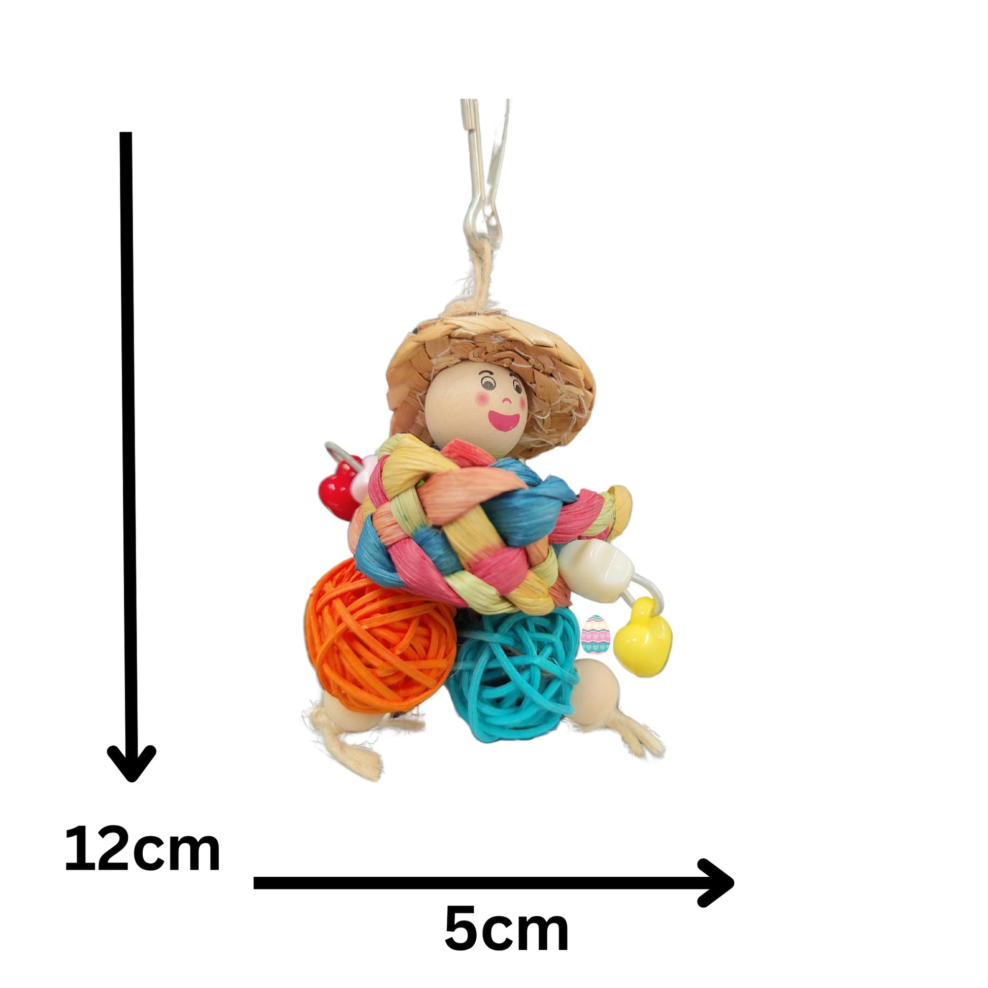 Little Man Shreddable Bird Toy Lou Lou Bells Bird Toys