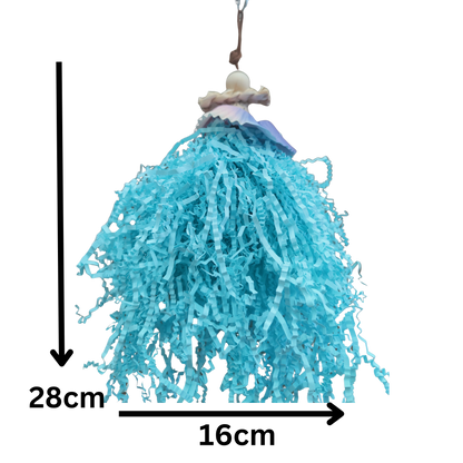 measurements of the little shaggy girl bird toy