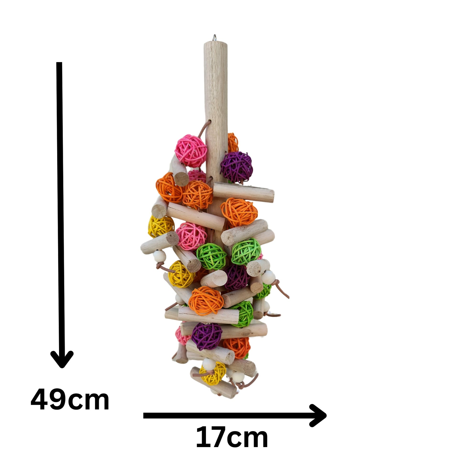 Loads of Cane Balls Bird Toys Lou Lou Bells Bird Toys