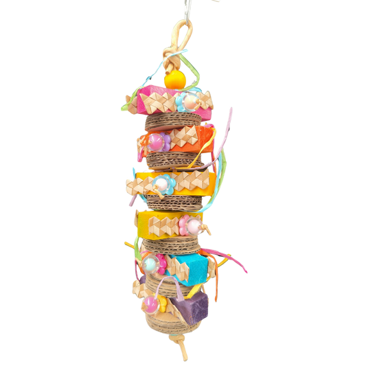bird toy that looks like a long lolly pop