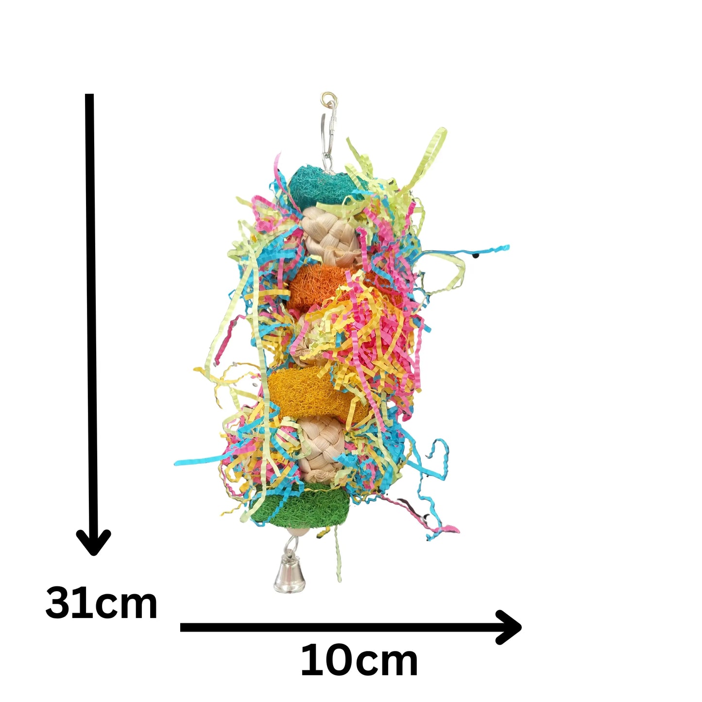 measurements of the lufa weave bird toy