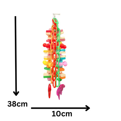 measurements of the macaw strands bird toy
