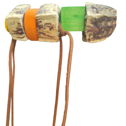 close up of the mahogstar bird toy