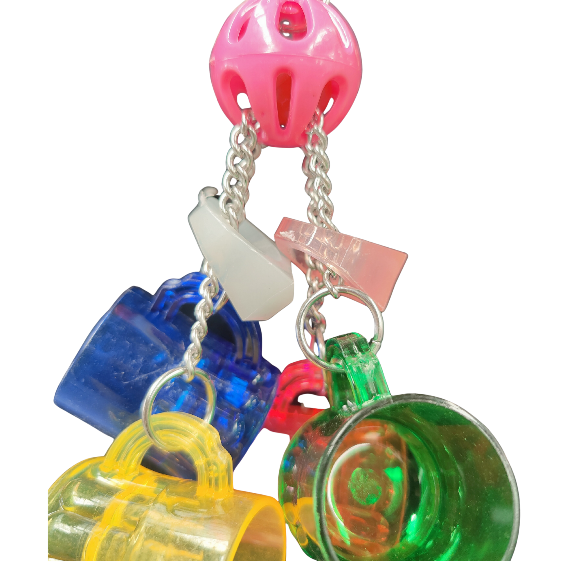 close up of the mugs away bird toy