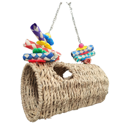Natural Hidey Tunnel Bird Toy