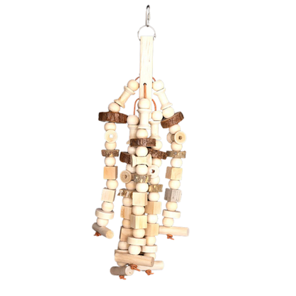Natural Strands of Wood Bird Toy Lou Lou Bells Bird Toys